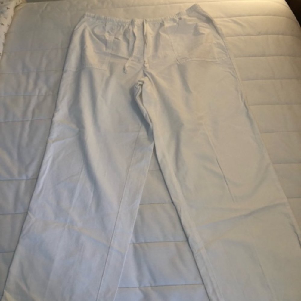 L.L. Bean Classic Fit White Slacks